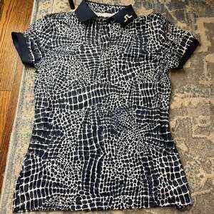 J.Lindeberg Women's Tour Tech Golf Polo Navy Croco Print